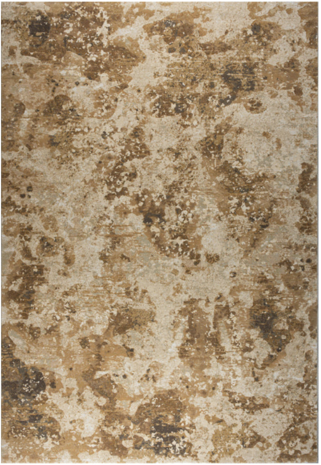 Paradise Living – Tapete Abstrato Giacomo 63872/7299 Bege e Castanho com padrão desgastado em tons areia, bege e castanho escuro