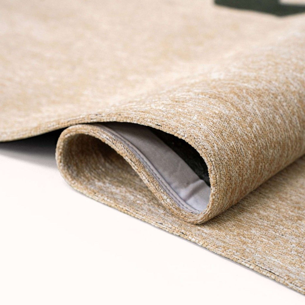 Paradise Living — outra vista do tapete abstrato Lace Chenille 9848 Verde Escuro