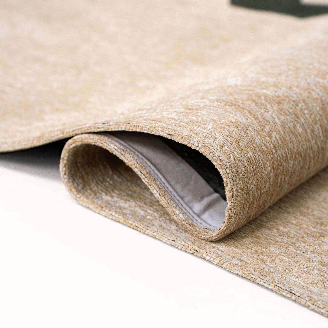 Paradise Living — outra vista do tapete abstrato Lace Chenille 9848 Verde Escuro