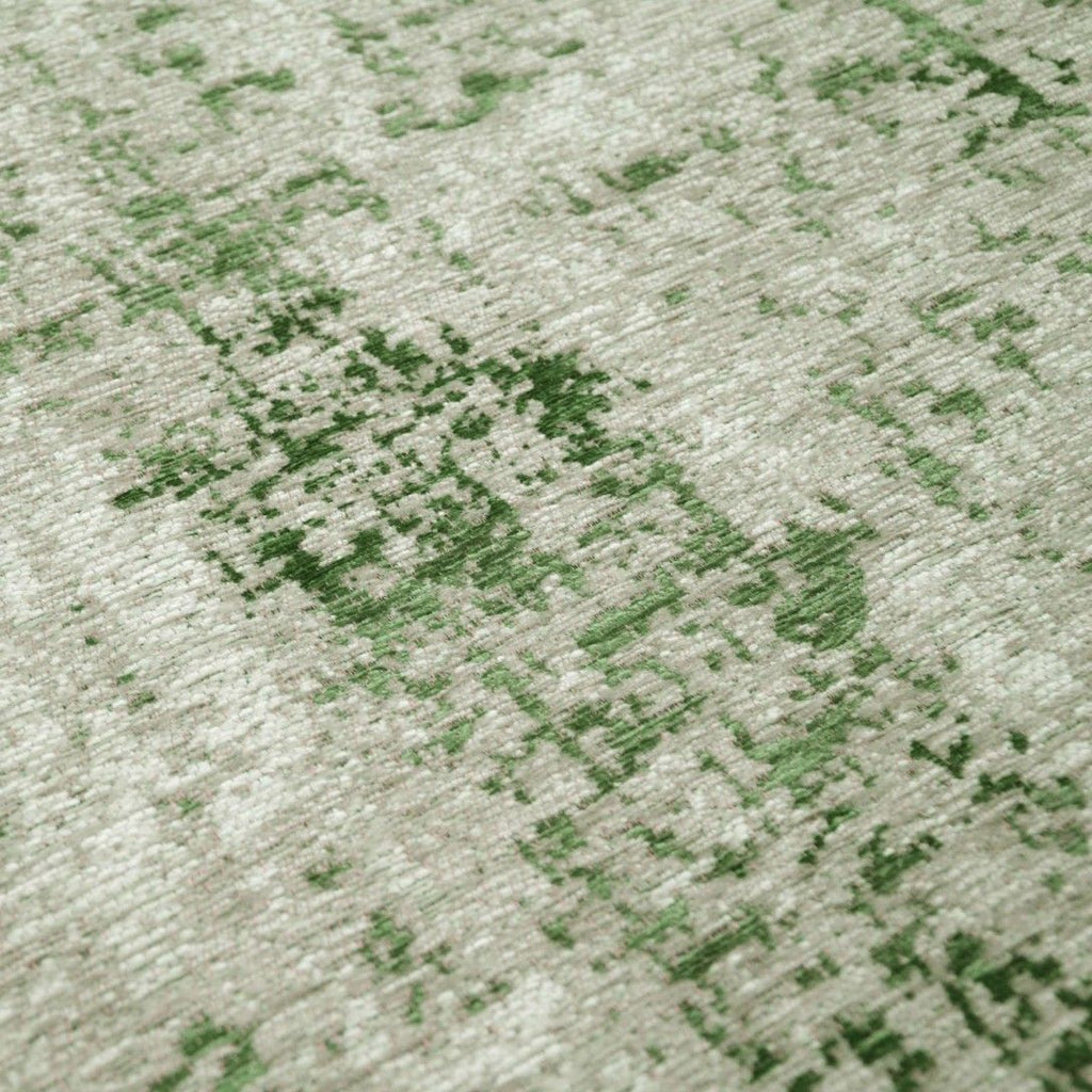Paradise Living - Tapete Vintage Antik Cloud 095 Verde, detalhe do tapete em tons crús e verde