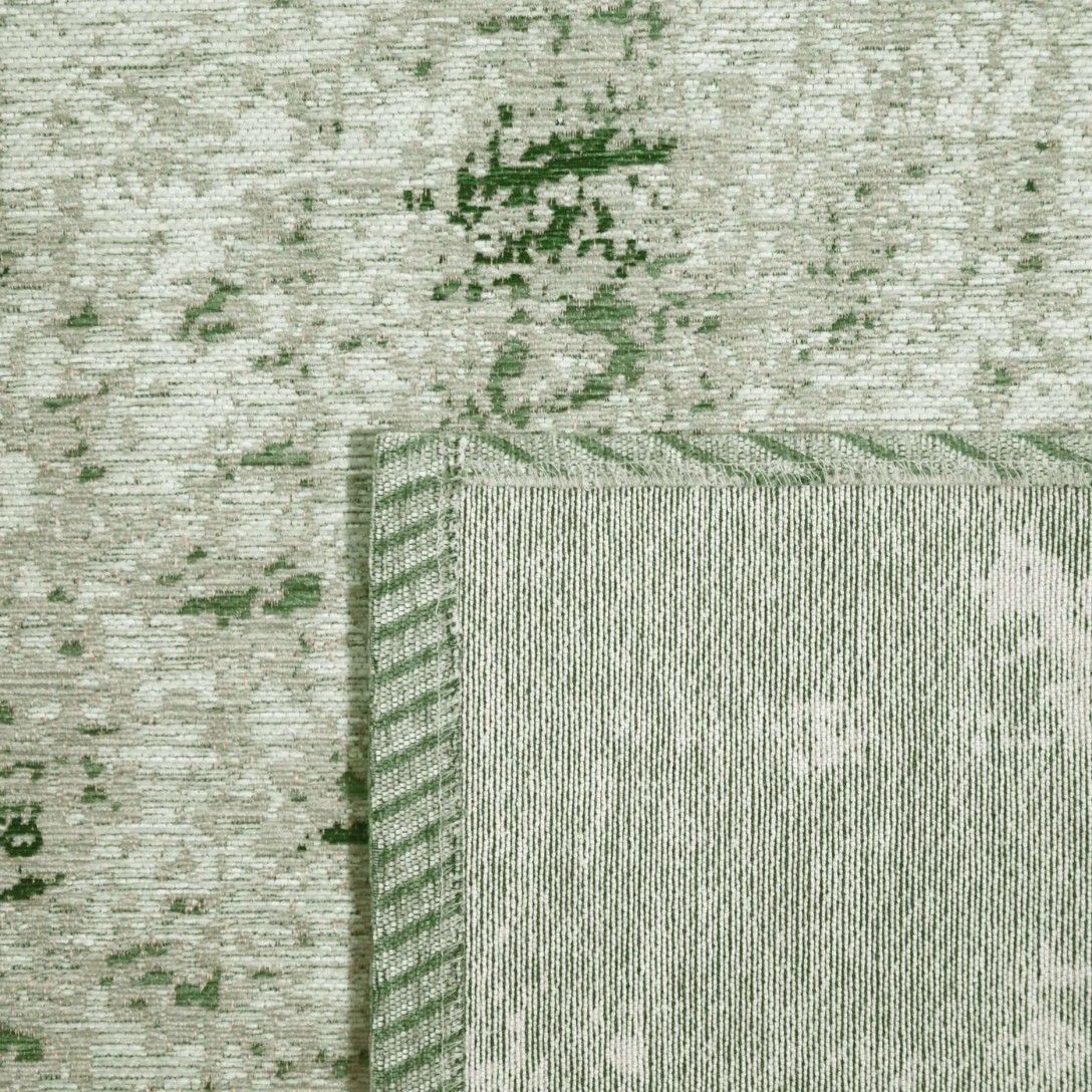 Paradise Living - Tapete Vintage Antik Cloud 095 Verde, detalhe do tapete em tons crús e verde