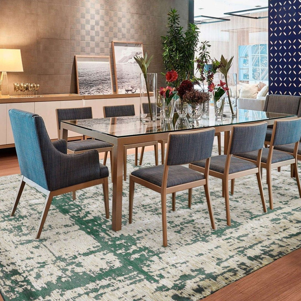 Paradise Living - Tapete Vintage Antik Cloud 095 Verde, detalhe do tapete em tons crús e verde