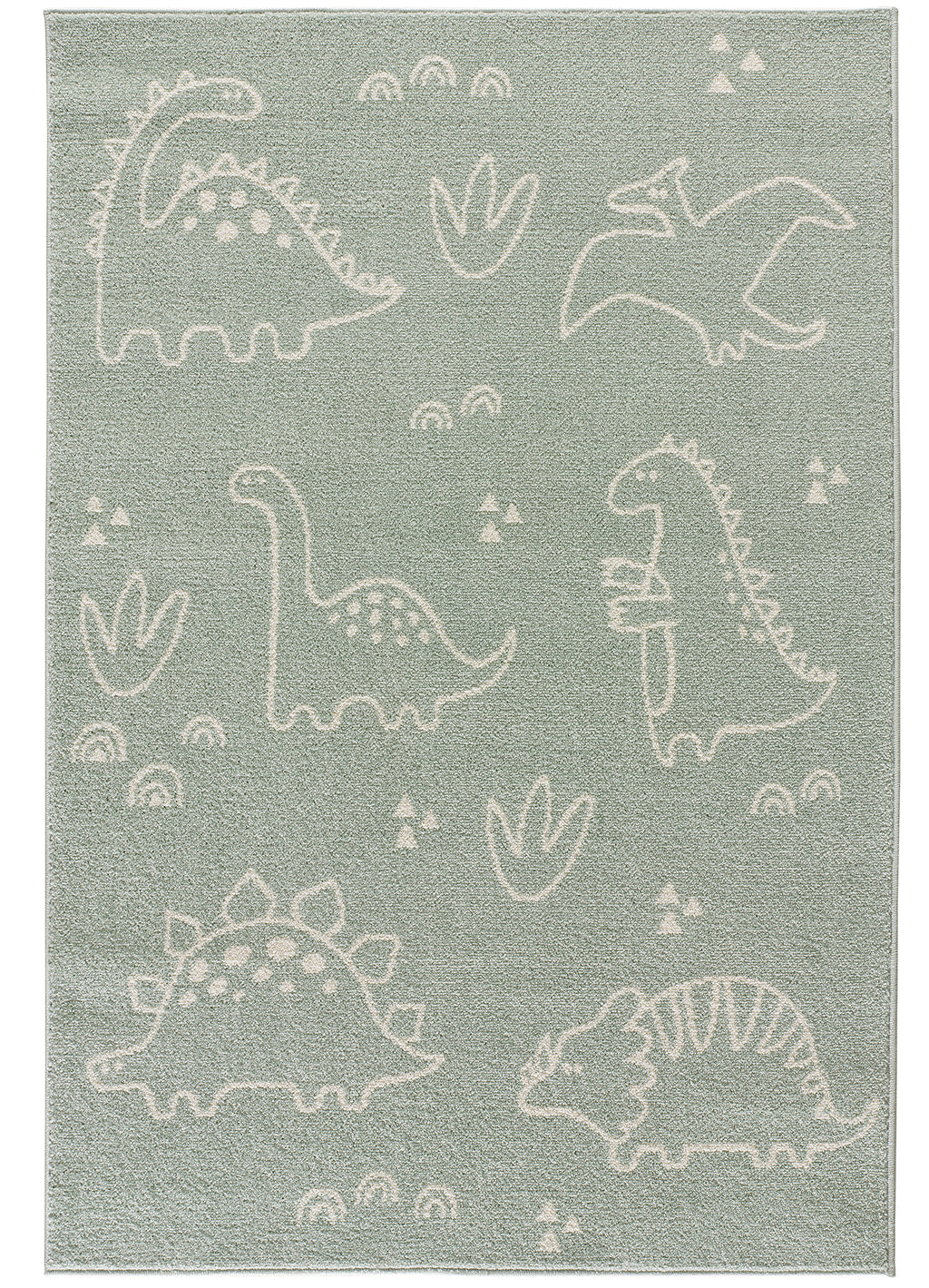 Tapete infantil dinossauros verde Beats 40252 – vista de cima, 120x170cm