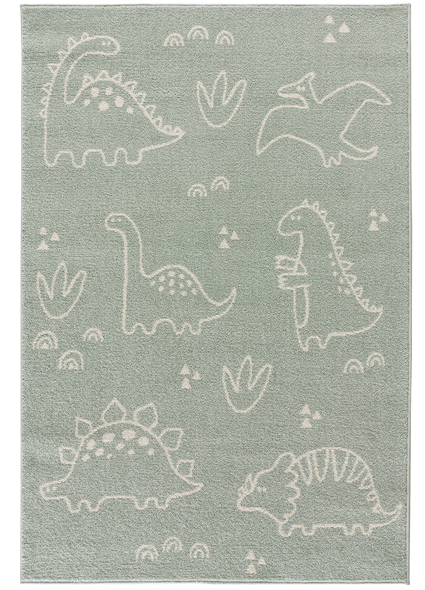 Tapete infantil dinossauros verde Beats 40252 – vista de cima, 120x170cm