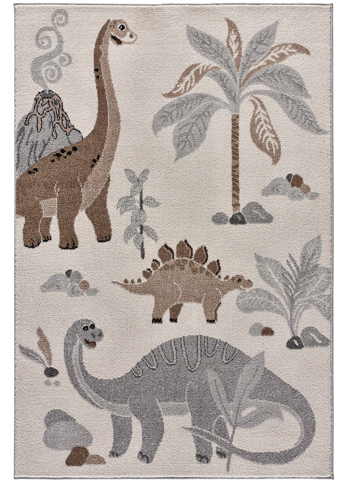 Tapete infantil dinossauros jurássico bege Beats 40254 – vista de cima, 120x170cm