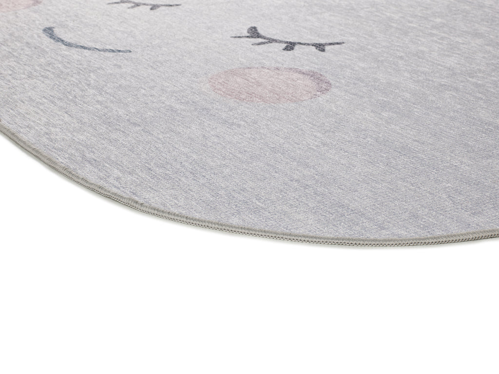 Detalhe do pelo do tapete infantil nuvem Candy 24064 – 3mm, 100% poliéster