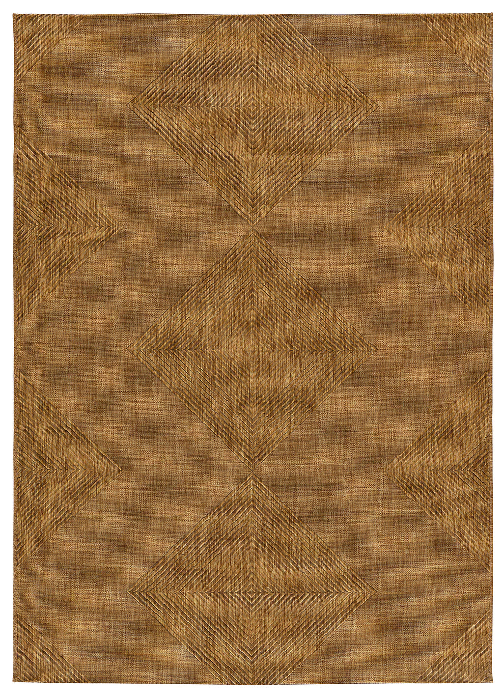 Tapete de exterior castanho com aspeto natural e moldura dupla – Guinea 28814 274 | Paradise Living