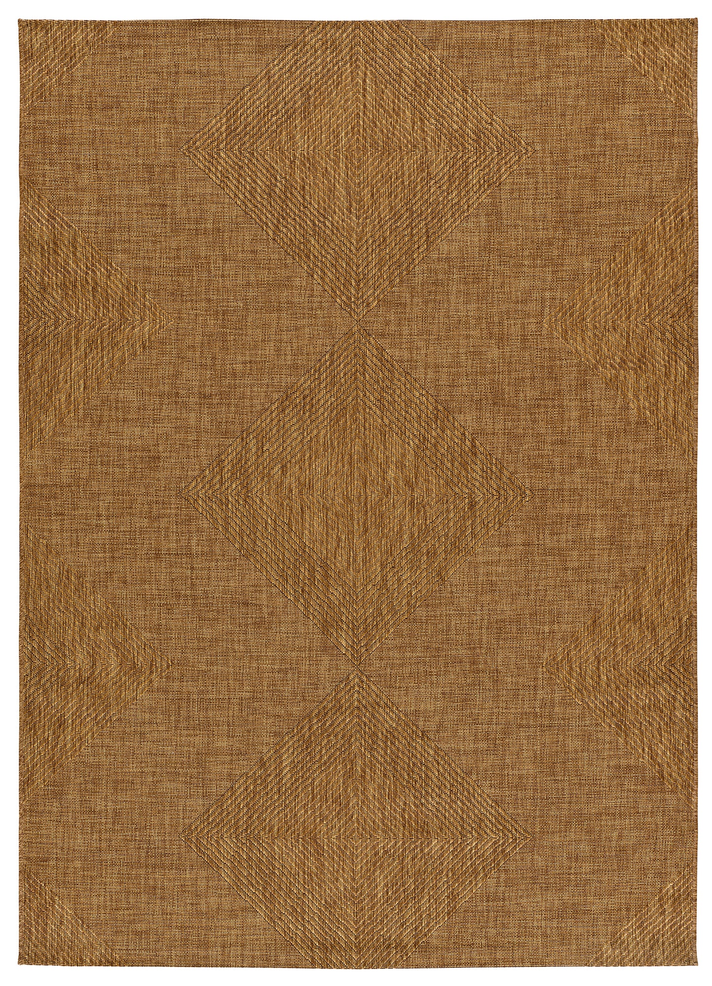 Tapete de exterior castanho com aspeto natural e moldura dupla – Guinea 28814 274 | Paradise Living