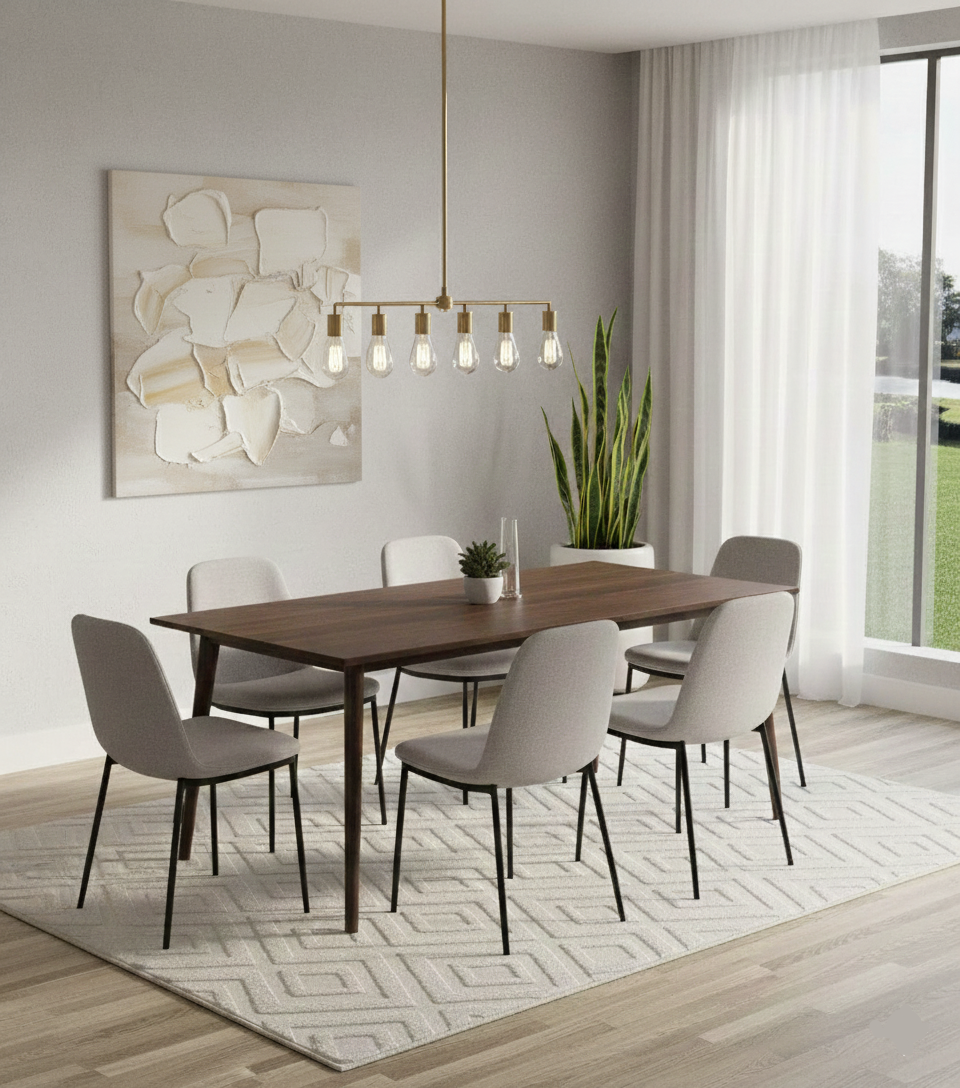 Tapete Estilo cinza creme com relevo, sala de jantar | Paradise Living