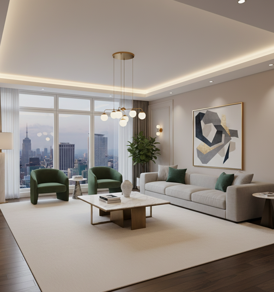Tapete Decor liso branco — elegância minimalista, Sala de Estar | Paradise Living