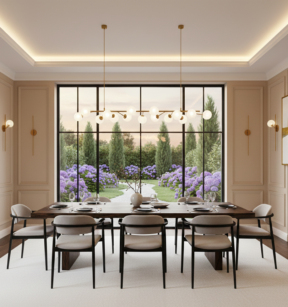 Tapete Decor liso branco — elegância minimalista, Sala de Jantar | Paradise Living