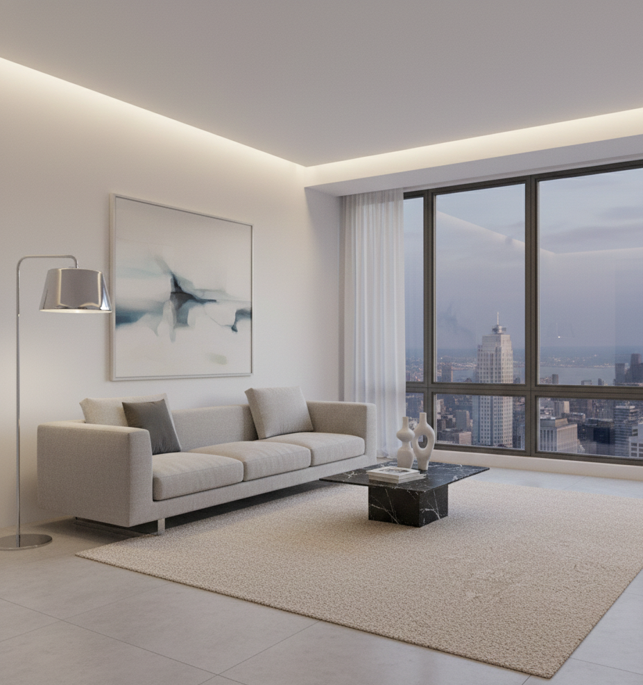 Tapete Decor liso bege — elegância minimalista, Sala de estar | Paradise Living