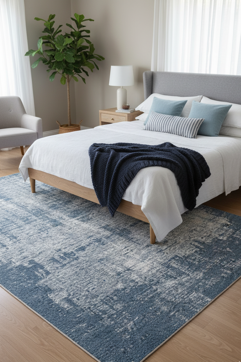 Tapete Albi abstrato azul — design contemporâneo, quarto | Paradise Living