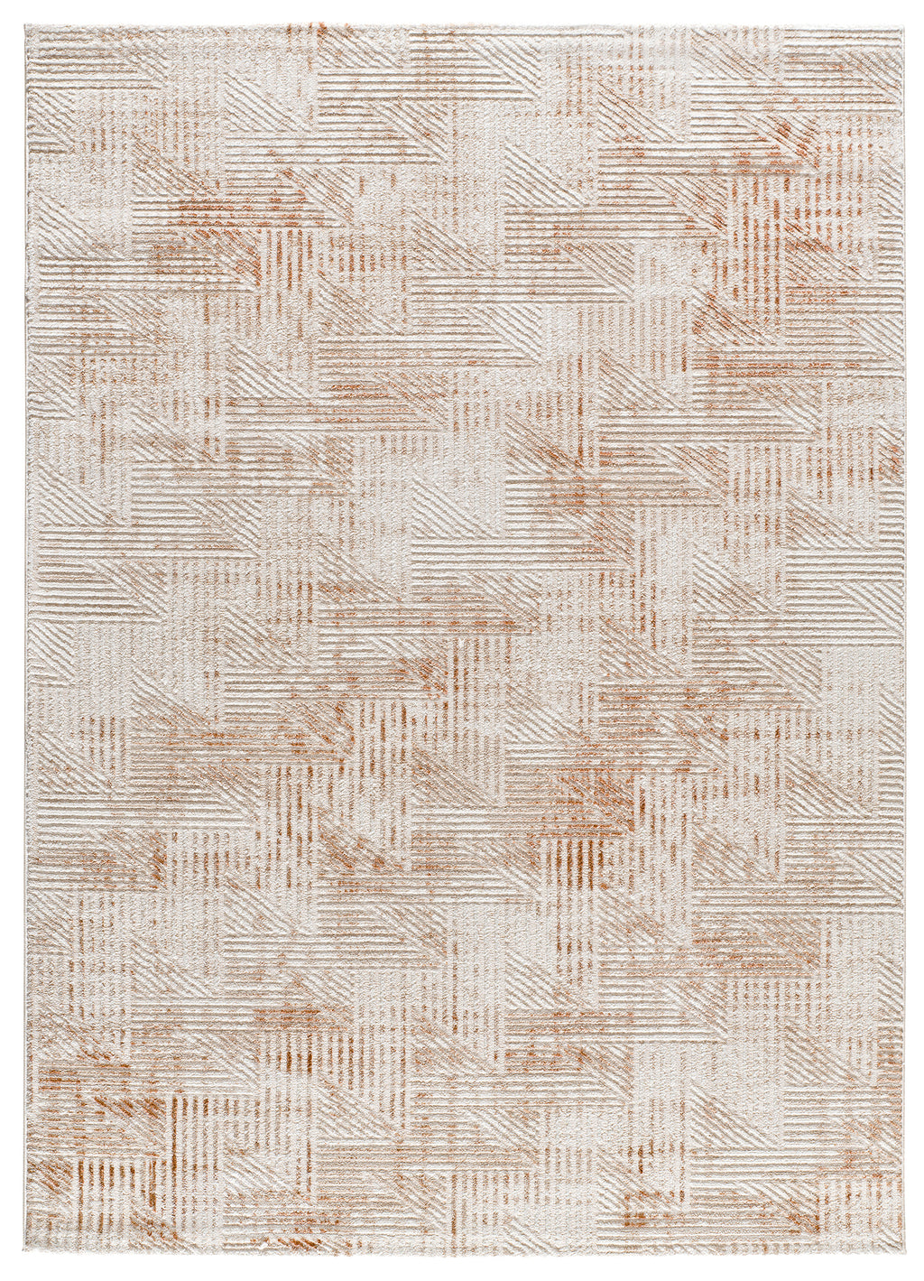 Tapete interior padrão geométrico abstrato terracota e creme – Keops 4448-05 Caldera | Paradise Living