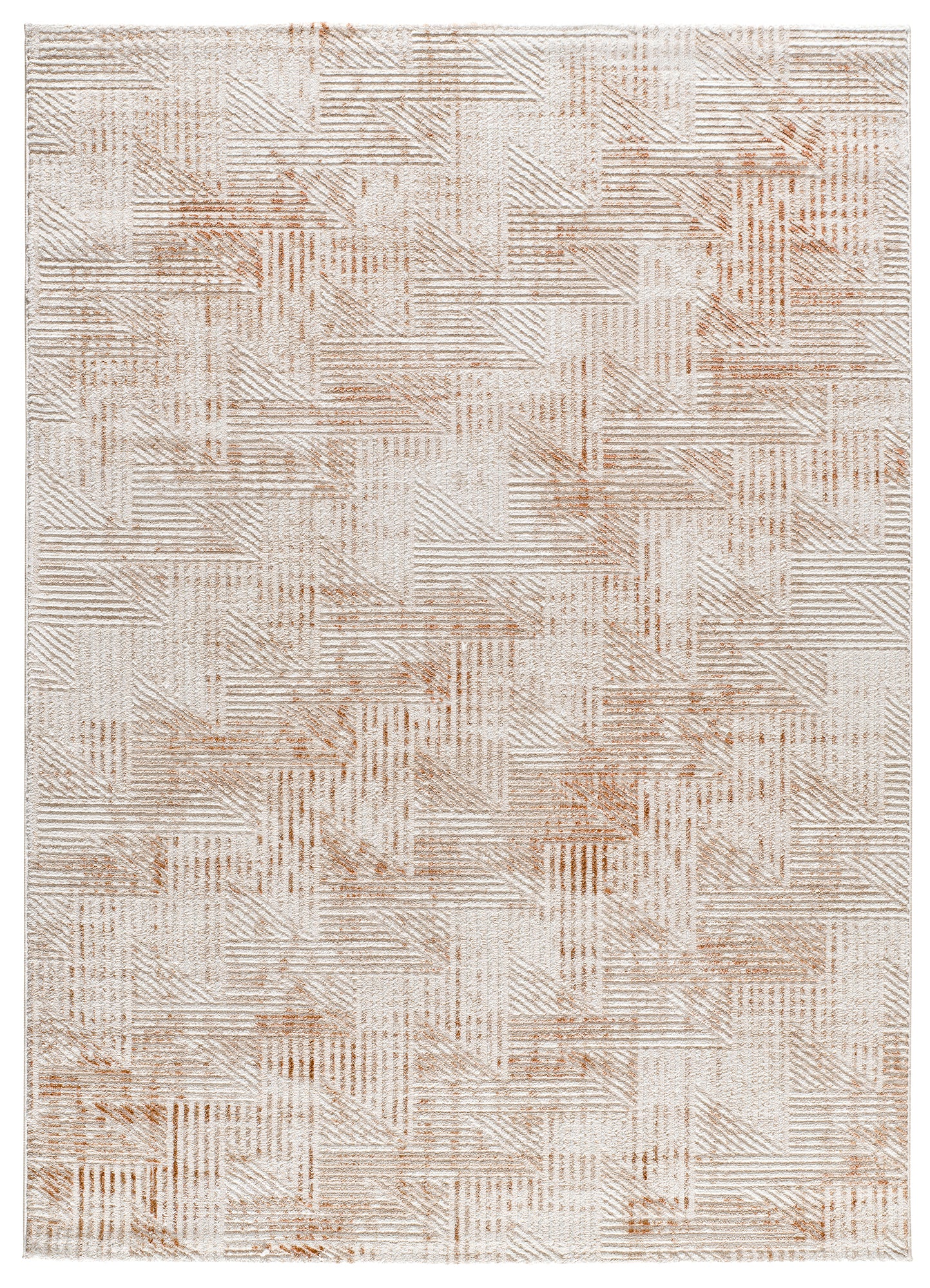 Tapete interior padrão geométrico abstrato terracota e creme – Keops 4448-05 Caldera | Paradise Living