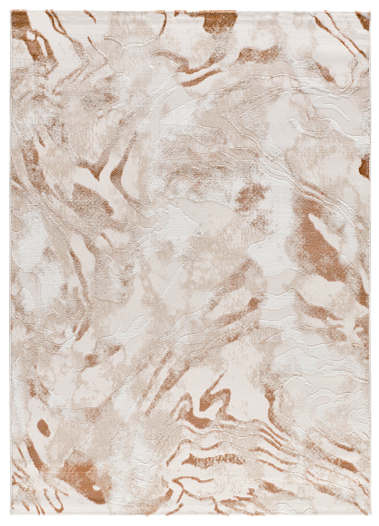 Tapete interior abstrato inspirado em mármore, tons creme e terracota – Keops 5807-05 Caldera | Paradise Living