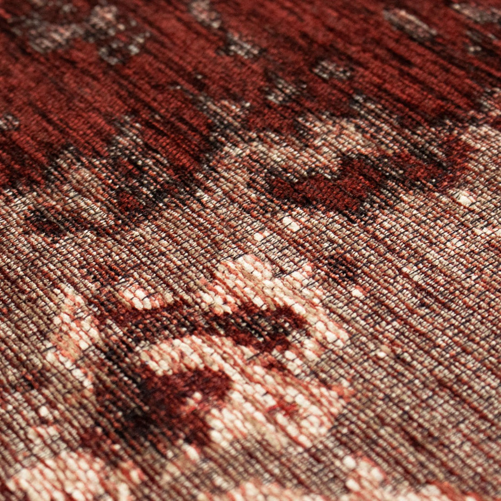 Paradise Living — Detalhe dos diferentes tons vermelhos do Tapete Lake Chenille 006