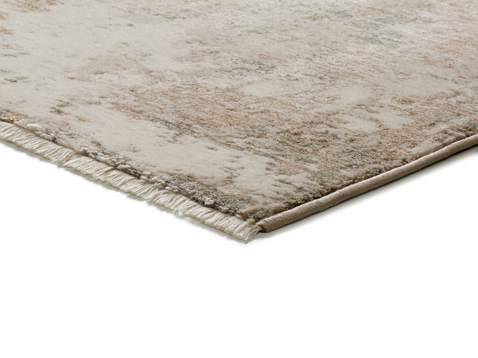 Detalhe do pelo do tapete Ona 52093 verde terracota, 6mm, 80% PP + 20% PES | Paradise Living