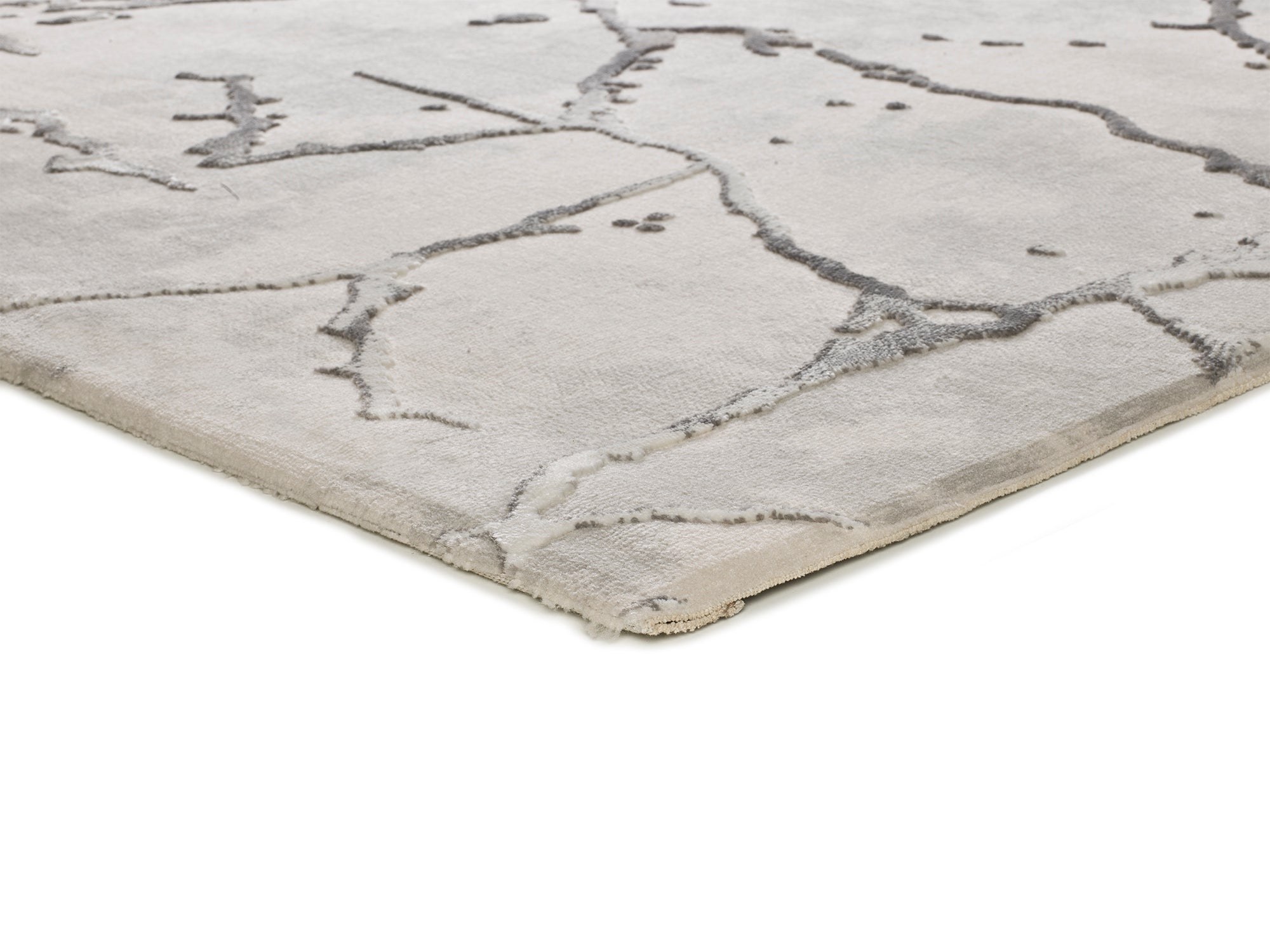 Detalhe do pelo do tapete Oris 35-19 prata, 10mm, 80% PP + 20% PES | Paradise Living