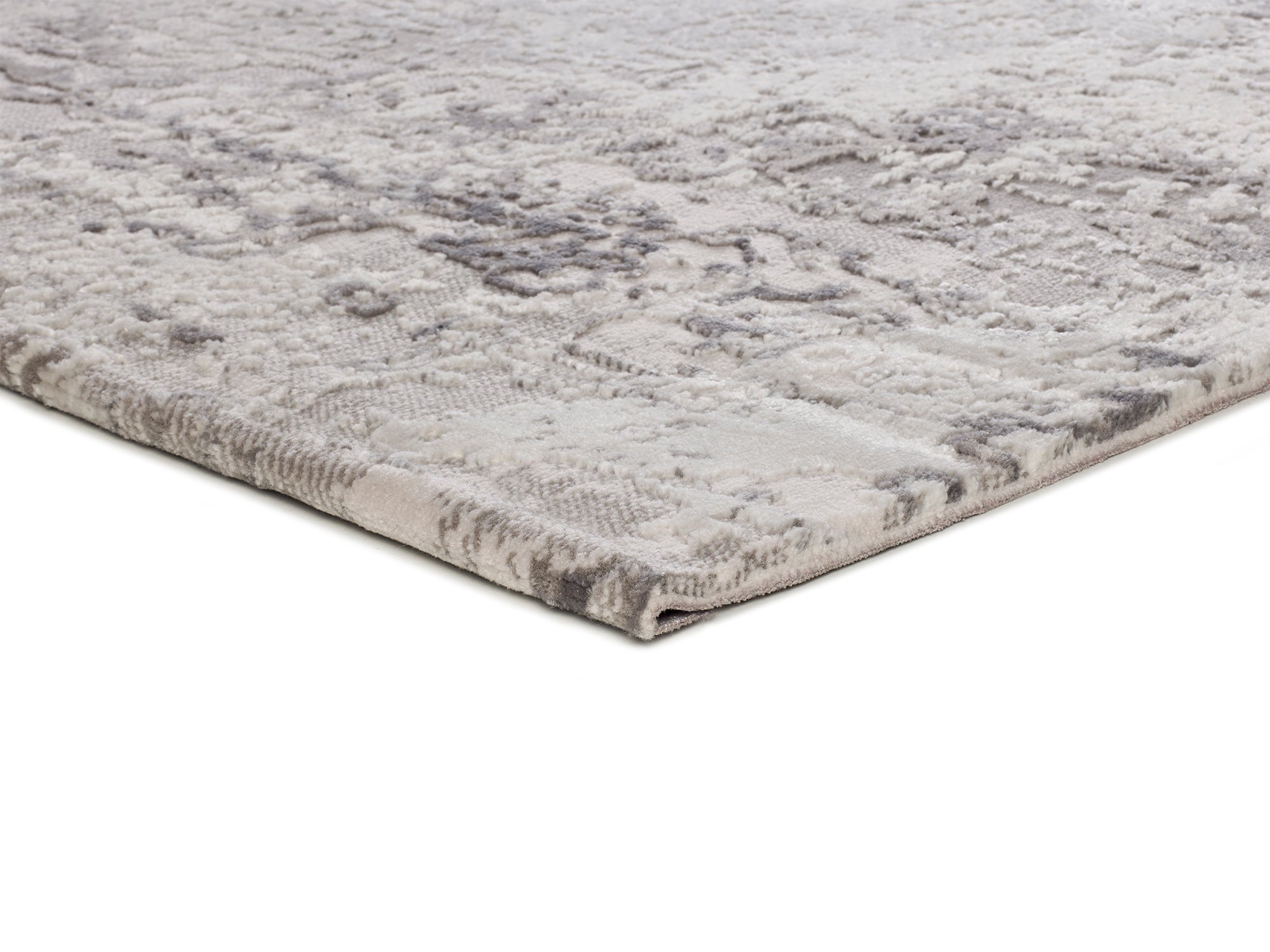 Detalhe do pelo do tapete Oris 4222 cinza, 10mm, 80% PP + 20% PES | Paradise Living