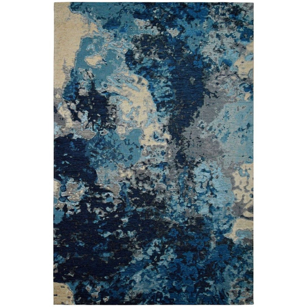 Paradise Living — Tapete Moderno Lake Chenille 004 Azul com padrão abstrato