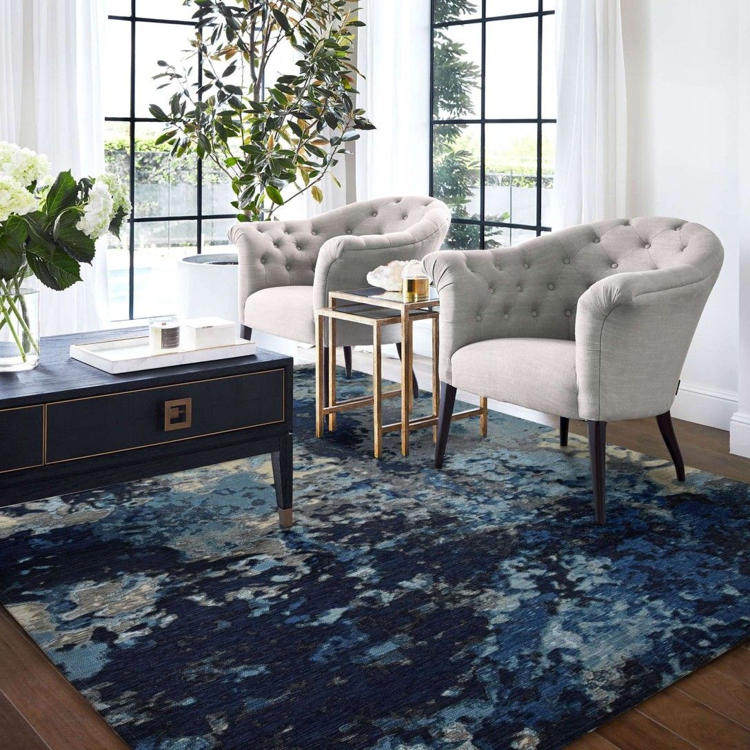 Paradise Living — Tapete Moderno Lake Chenille 004 Azul em chenille