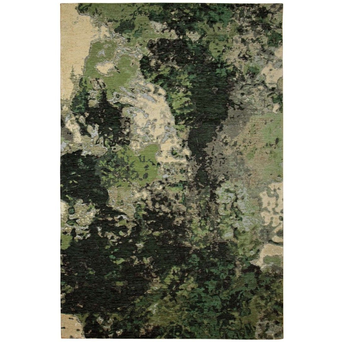 Paradise Living — Tapete Moderno Lake Chenille 005 Verde com padrão abstrato