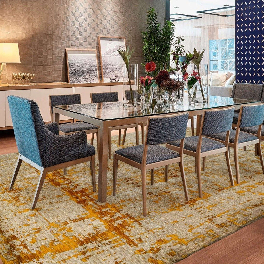 Paradise Living - Tapete Vintage Antik Cloud 009 Amarelo Mostarda, detalhe do tapete em tons crús e amarelo