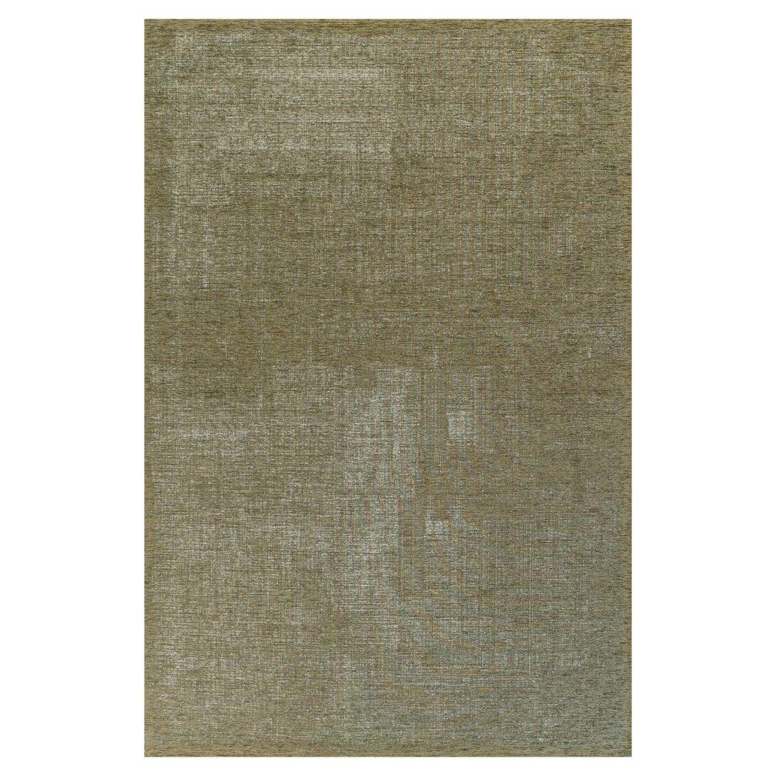 Paradise Living – Tapete Vintage Burma 018 Verde Seco, padrão liso com variações tonais em chenille