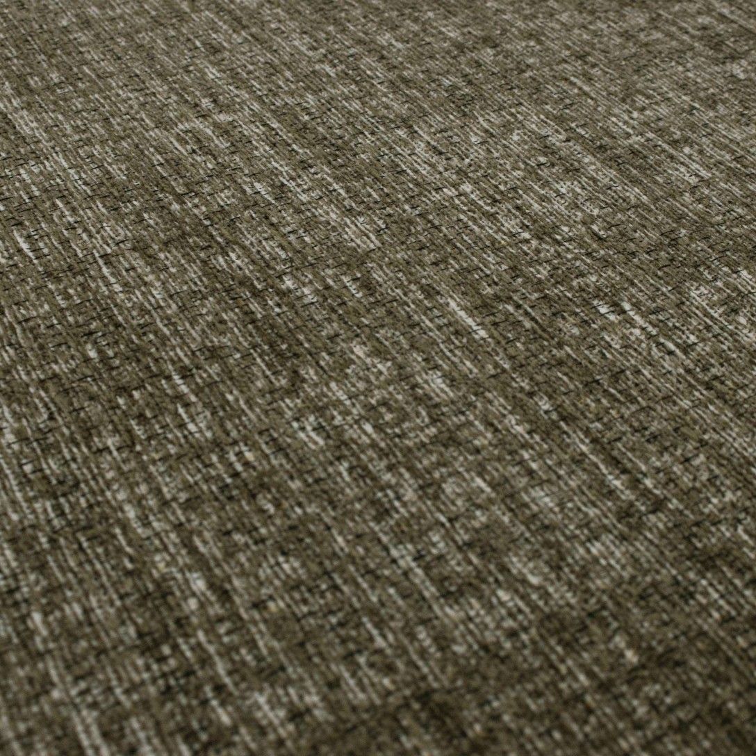 Paradise Living – Tapete Vintage Burma 018 Verde Seco, estrutura rasa em chenille macio ao toque