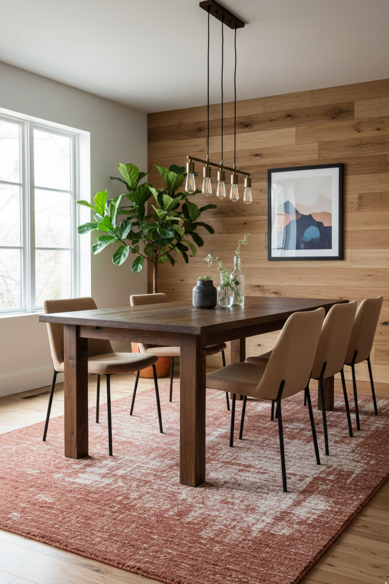 Tapete Albi abstrato camel — design contemporâneo, sala de jantar | Paradise Living