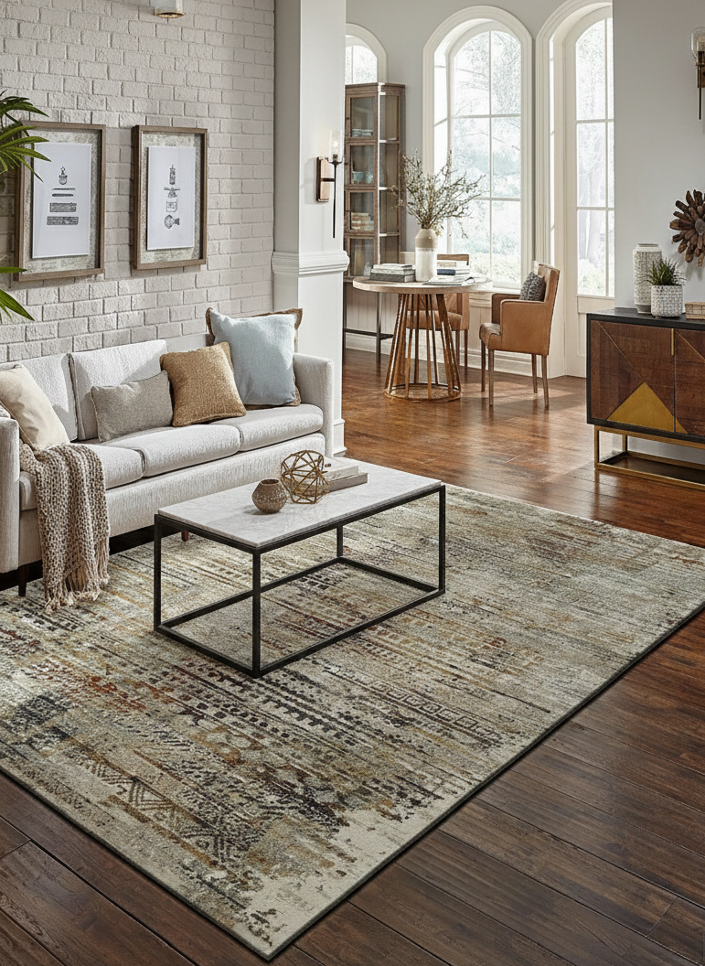 Tapete Autum abstrato vintage com desenho outonal, sala de estar | Paradise Living