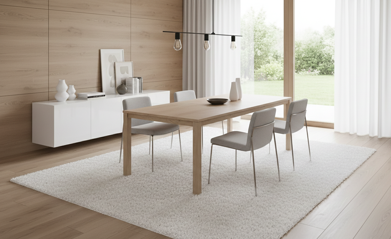 Tapete Condor liso branco feito à medida — sala de estar | Paradise Living