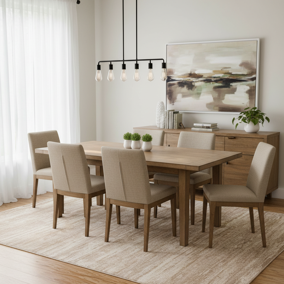 Tapete Drift bege inspirado no mar, sala de jantar | Paradise Living
