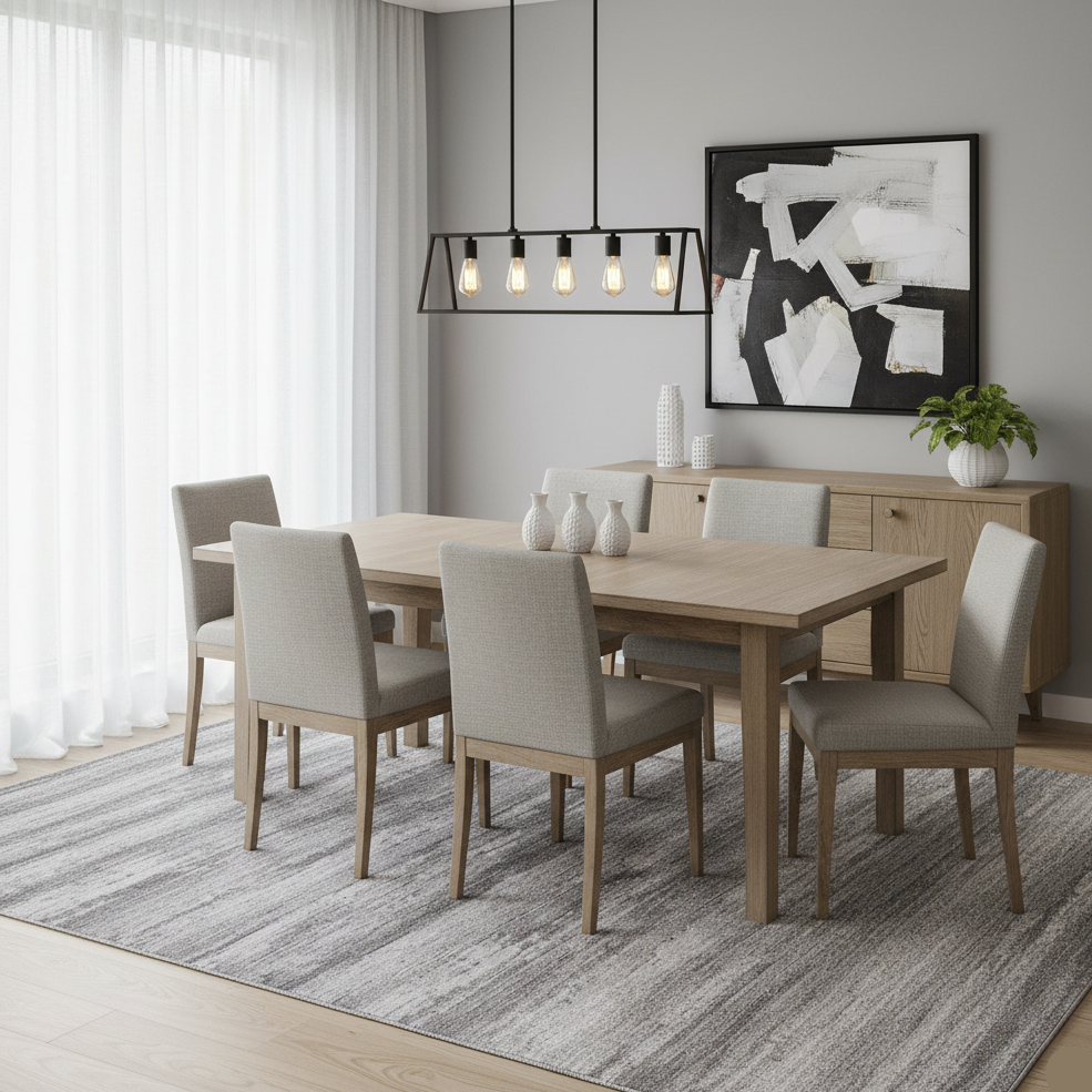 Tapete Drift cinza inspirado no oceano, sala de jantar 2 | Paradise Living