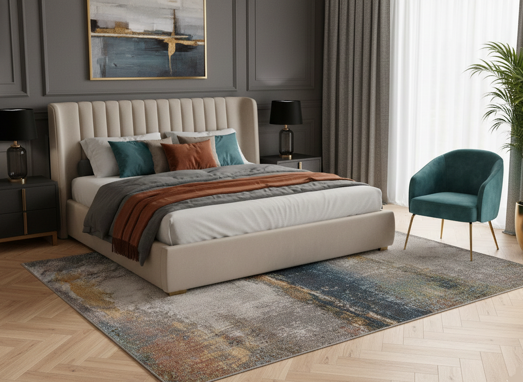 Tapete Parma 54561 azul multicolor, quarto | Paradise Living