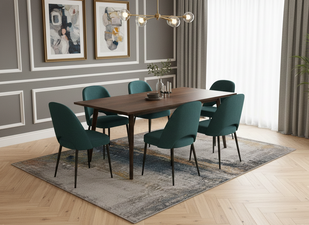 Tapete Parma 54561 azul multicolor, sala de jantar | Paradise Living