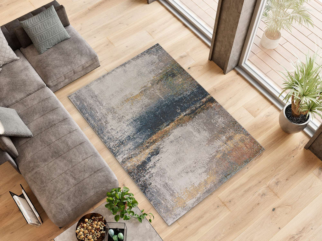 Tapete Parma 54561 azul multicolor, vista de cima | Paradise Living