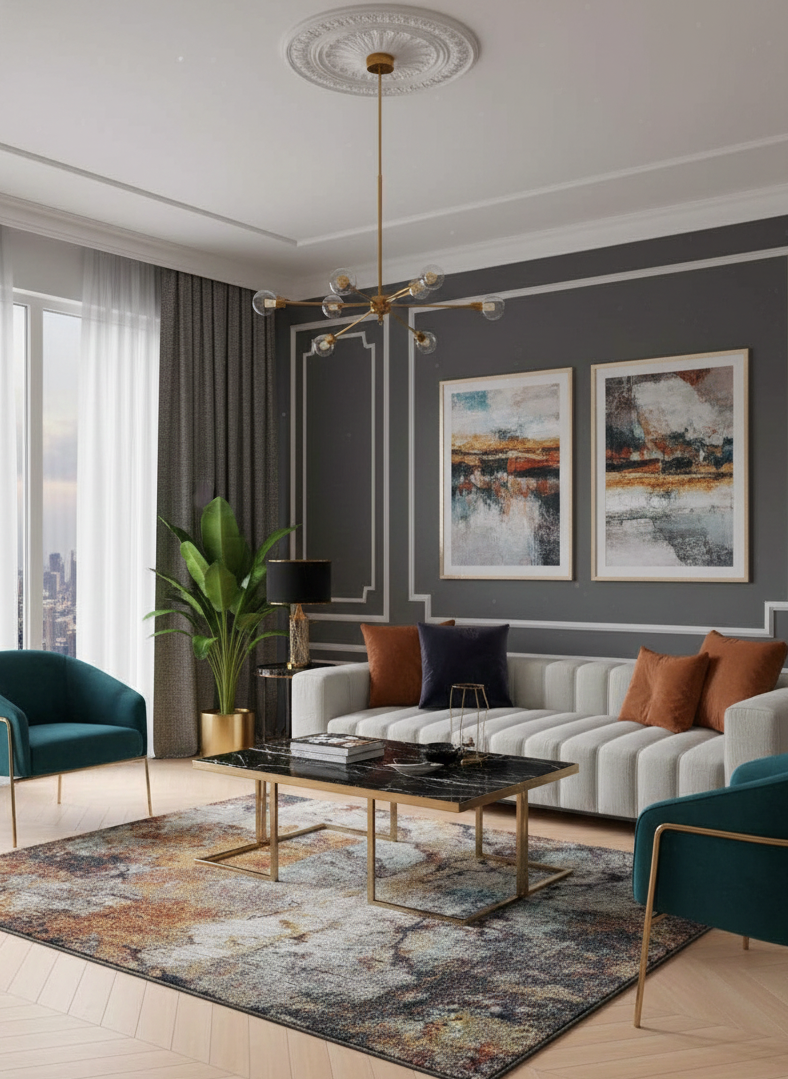 Tapete Parma 54571 multicolor — design alegre, sala de estar 2 | Paradise Living