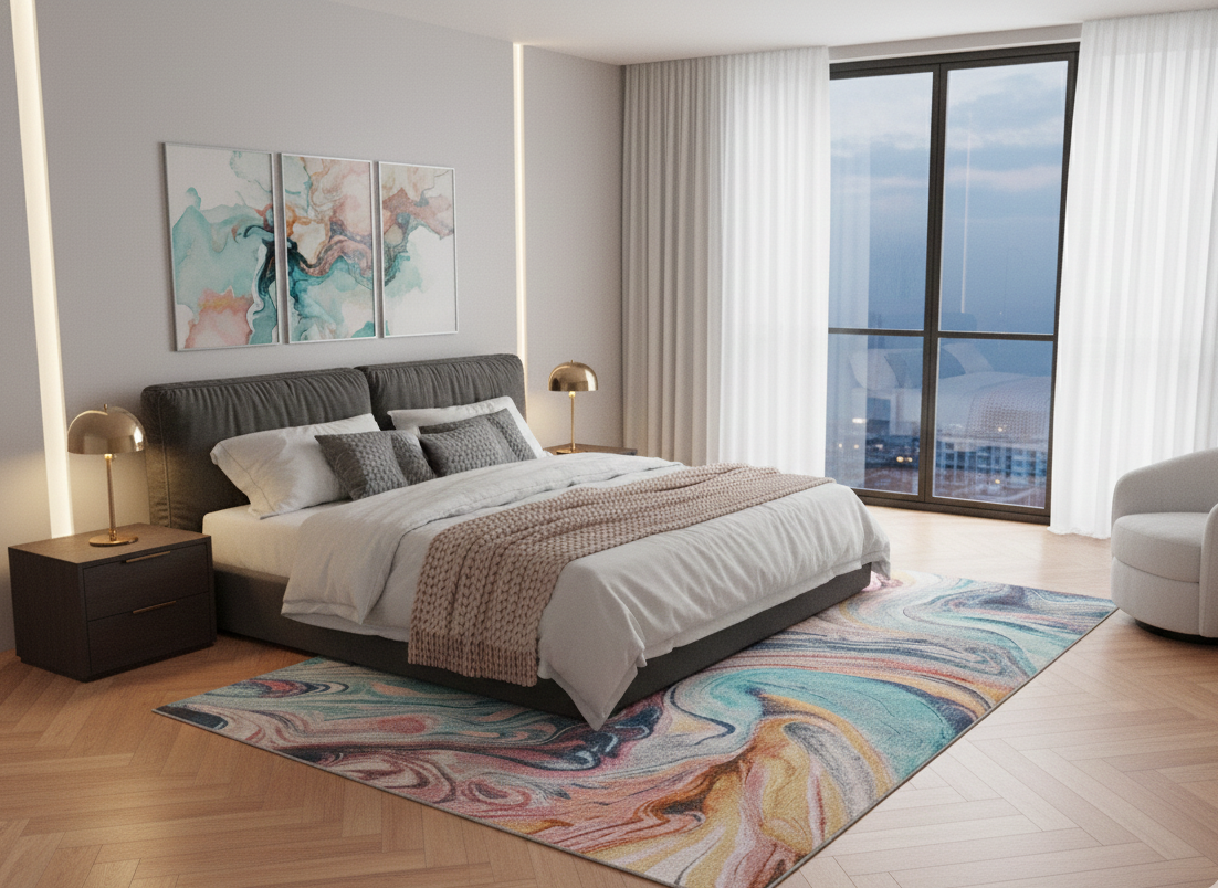 Tapete Samara multicolor — padrão decorativo, quarto | Paradise Living
