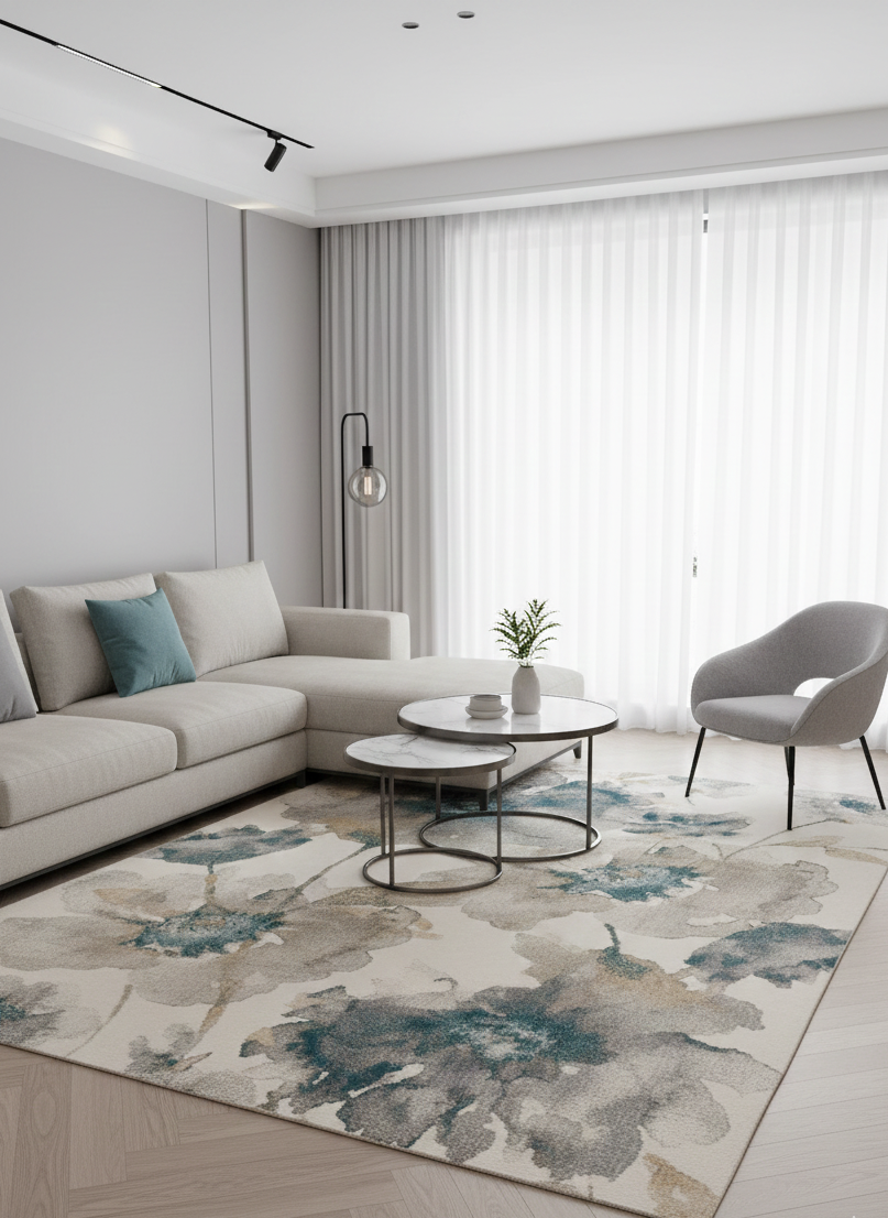 Tapete Sara floral rosa natural — design delicado, sala de estar | Paradise Living