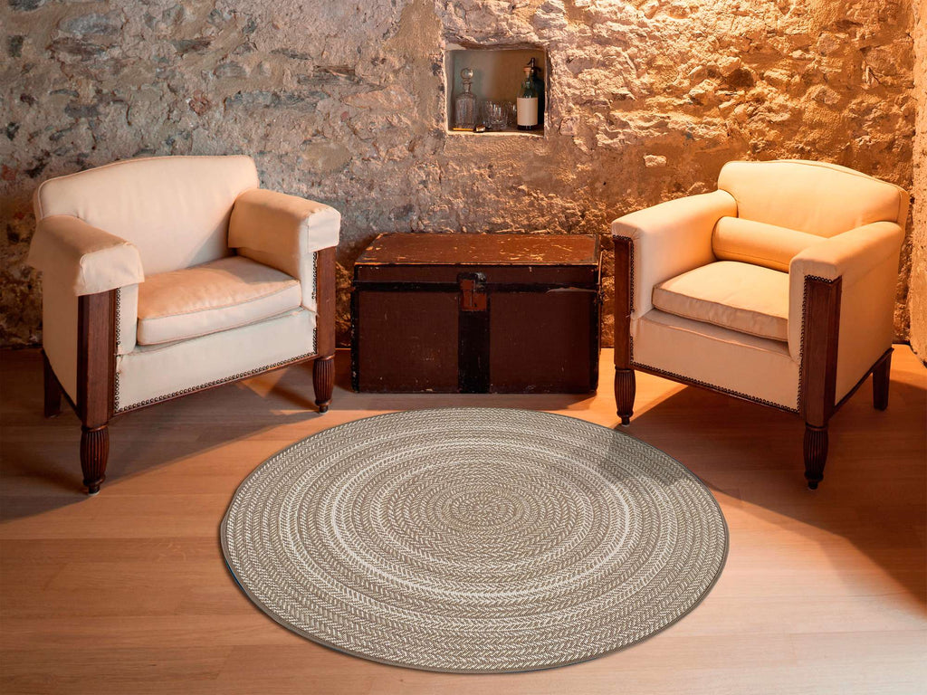 Tapete Silvana liso bege em linho natural | Paradise Living