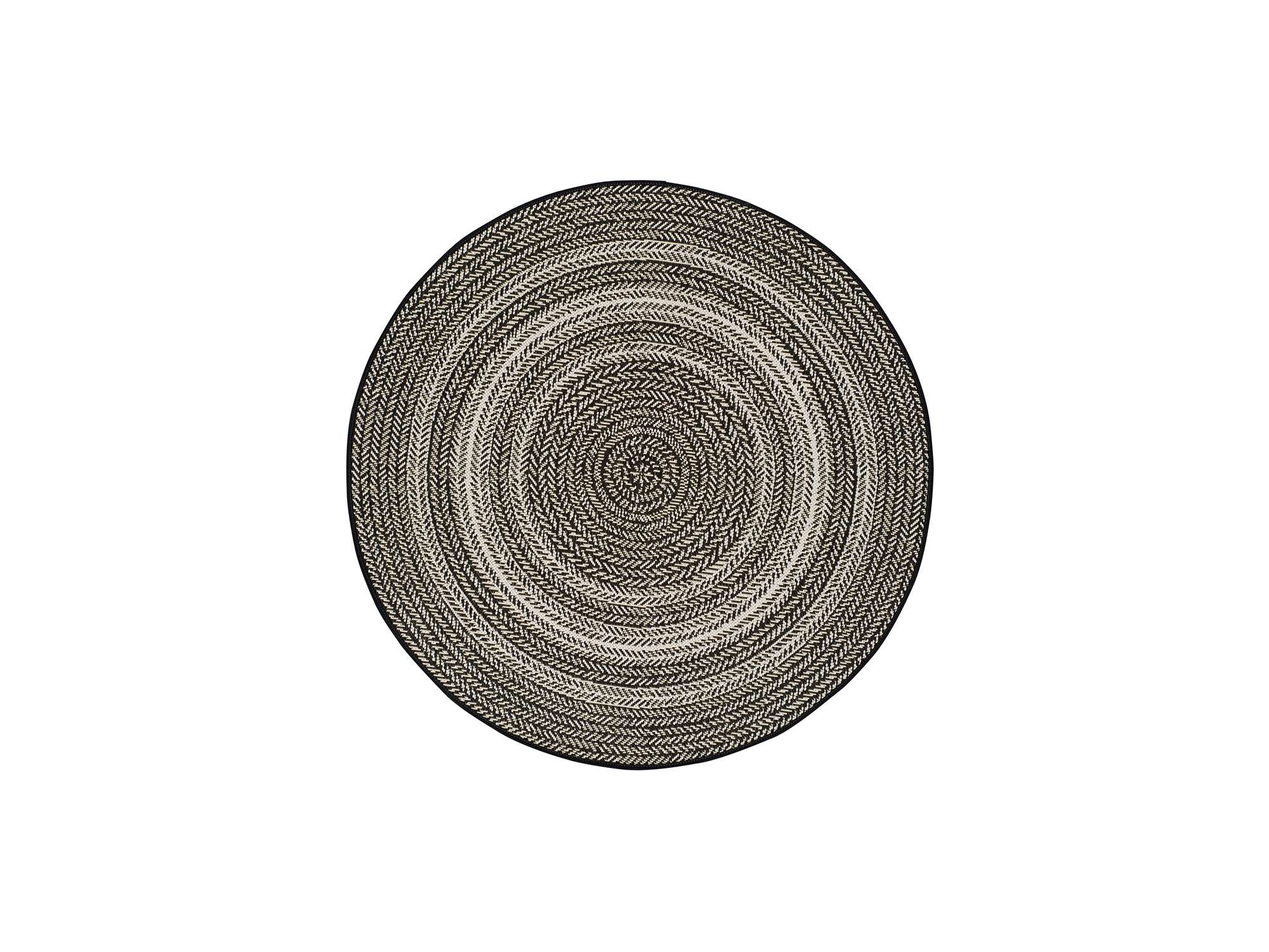 Tapete Silvana liso preto em linho natural | Paradise Living