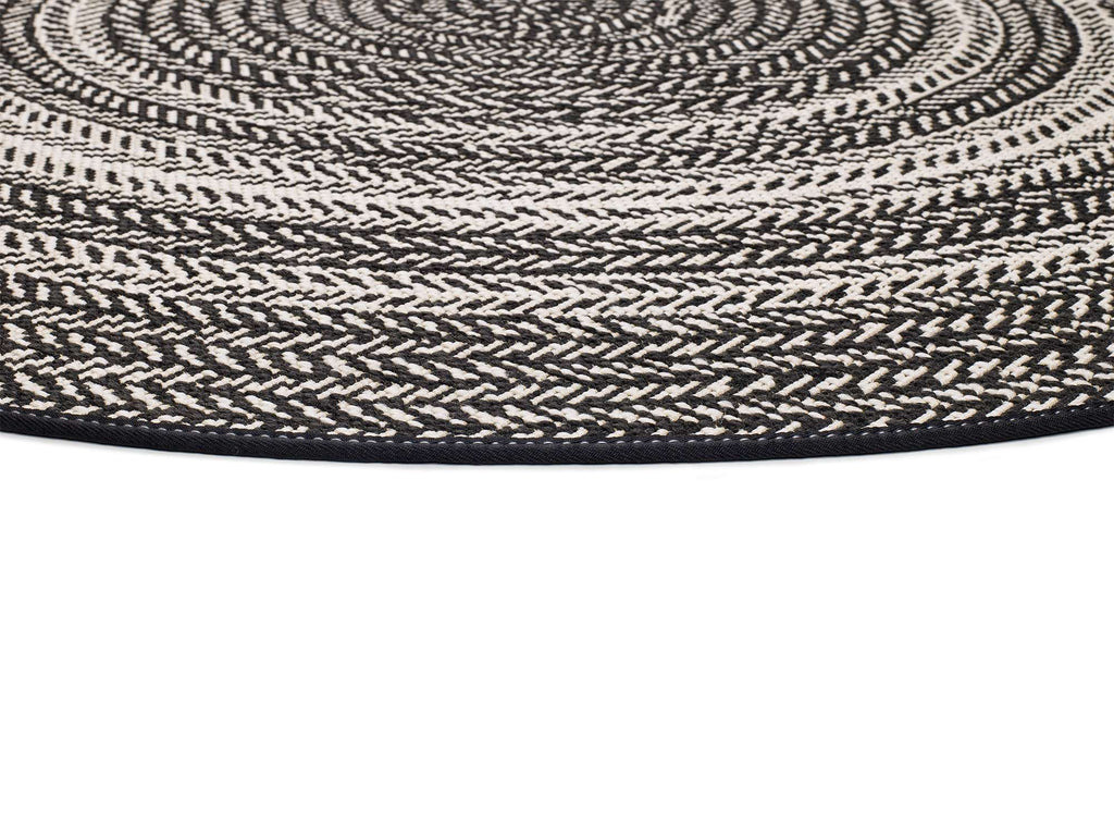 Tapete Silvana liso preto em linho natural | Paradise Living