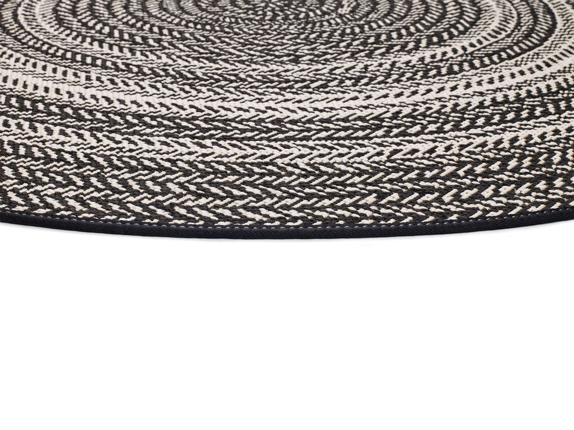 Tapete Silvana liso preto em linho natural | Paradise Living