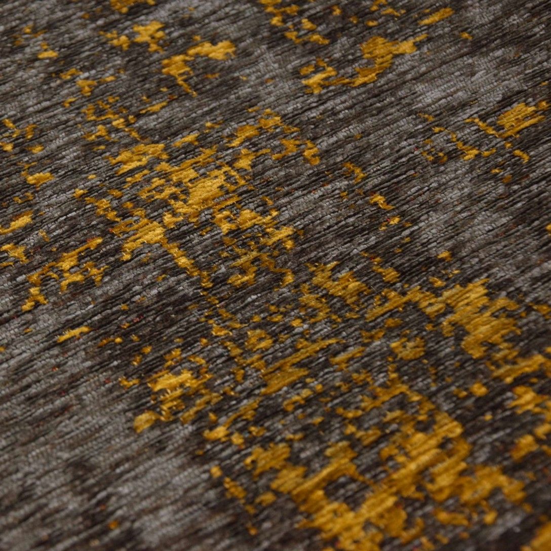 Paradise Living - Tapete Vintage Antik Cloud 194 Preto/Amarelo, tapete em tons preto e amarelo