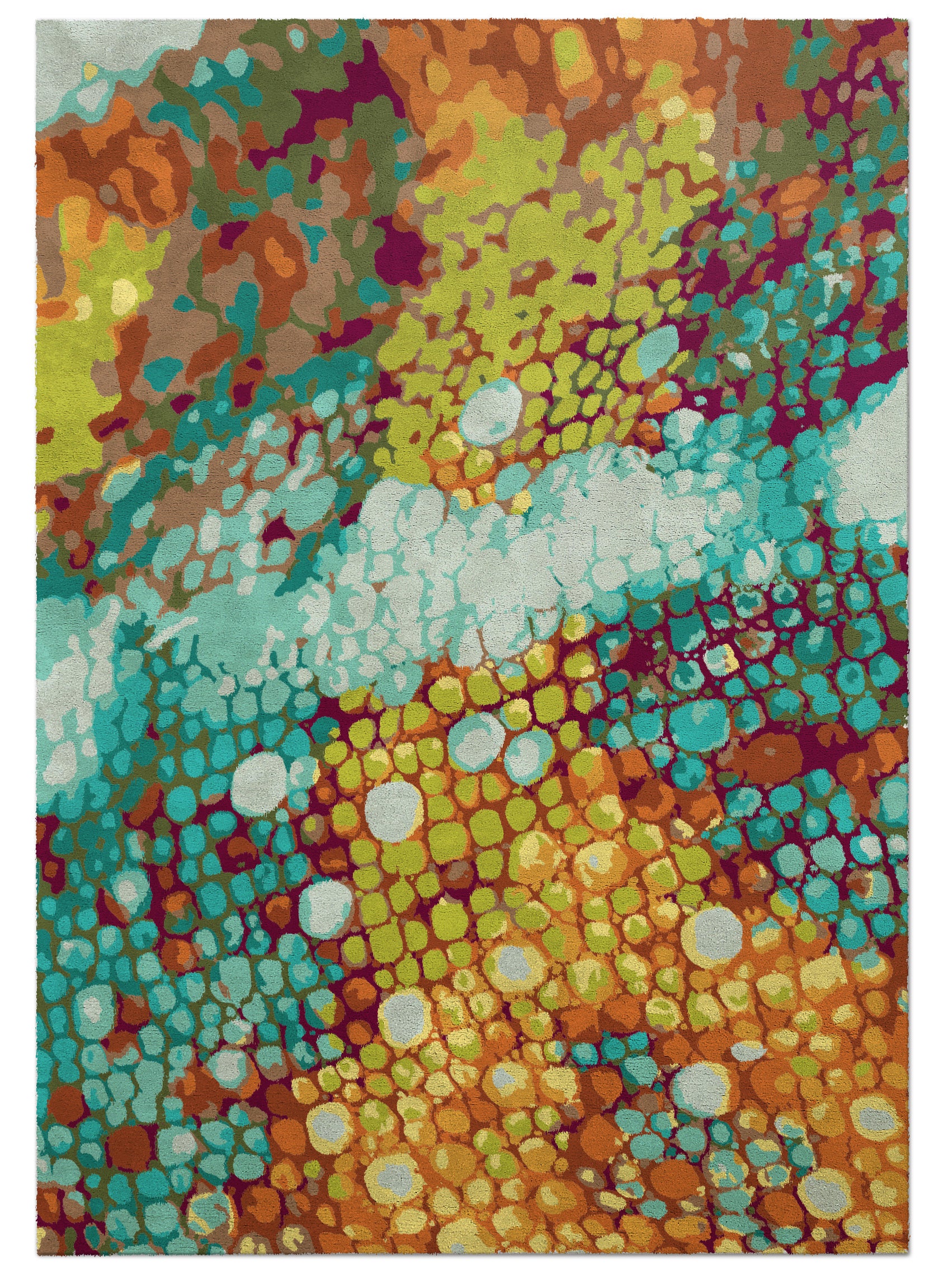 Paradise Living Tapete Chameleon design abstrato multicolor — padrão orgânico vibrante, frontal