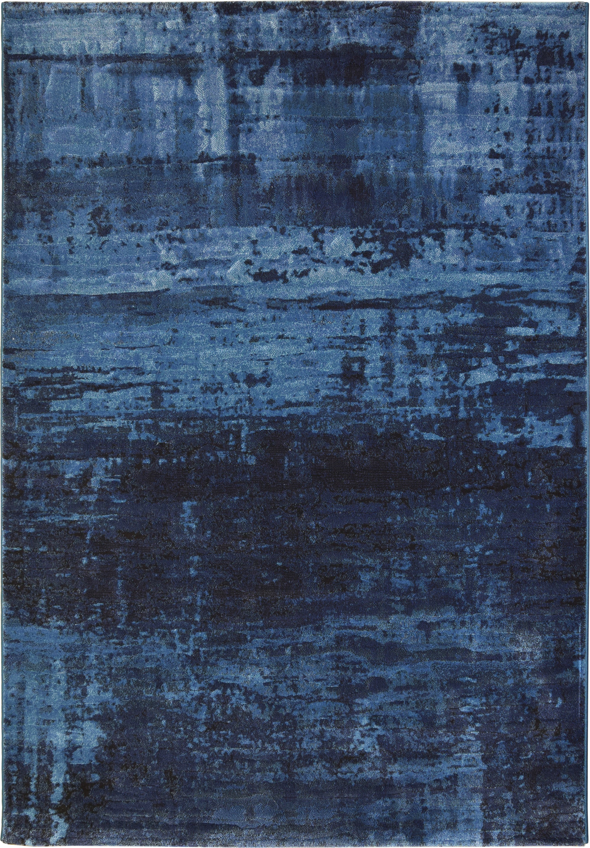 Paradise Living – Tapete Moderno Monetti 63378/5131 Azul com design abstrato em tons azul marinho e azul royal
